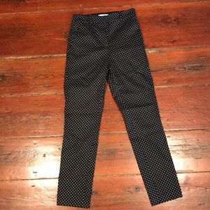H&M Black and White Dotted Work Trousers / Slacks